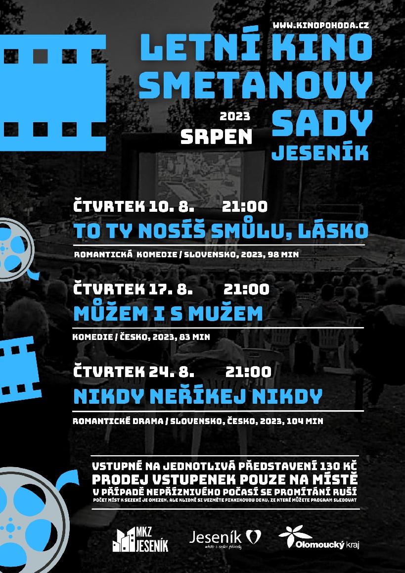 LETNÍ KINO VE SMETANOVÝCH SADECH 2023