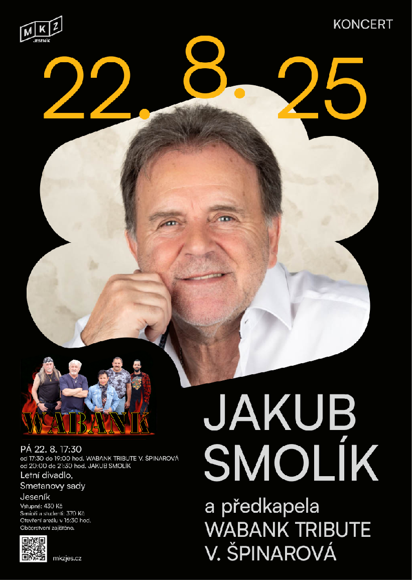 JAKUB SMOLÍK a předkapela WABANK Tribute V. Špinarová