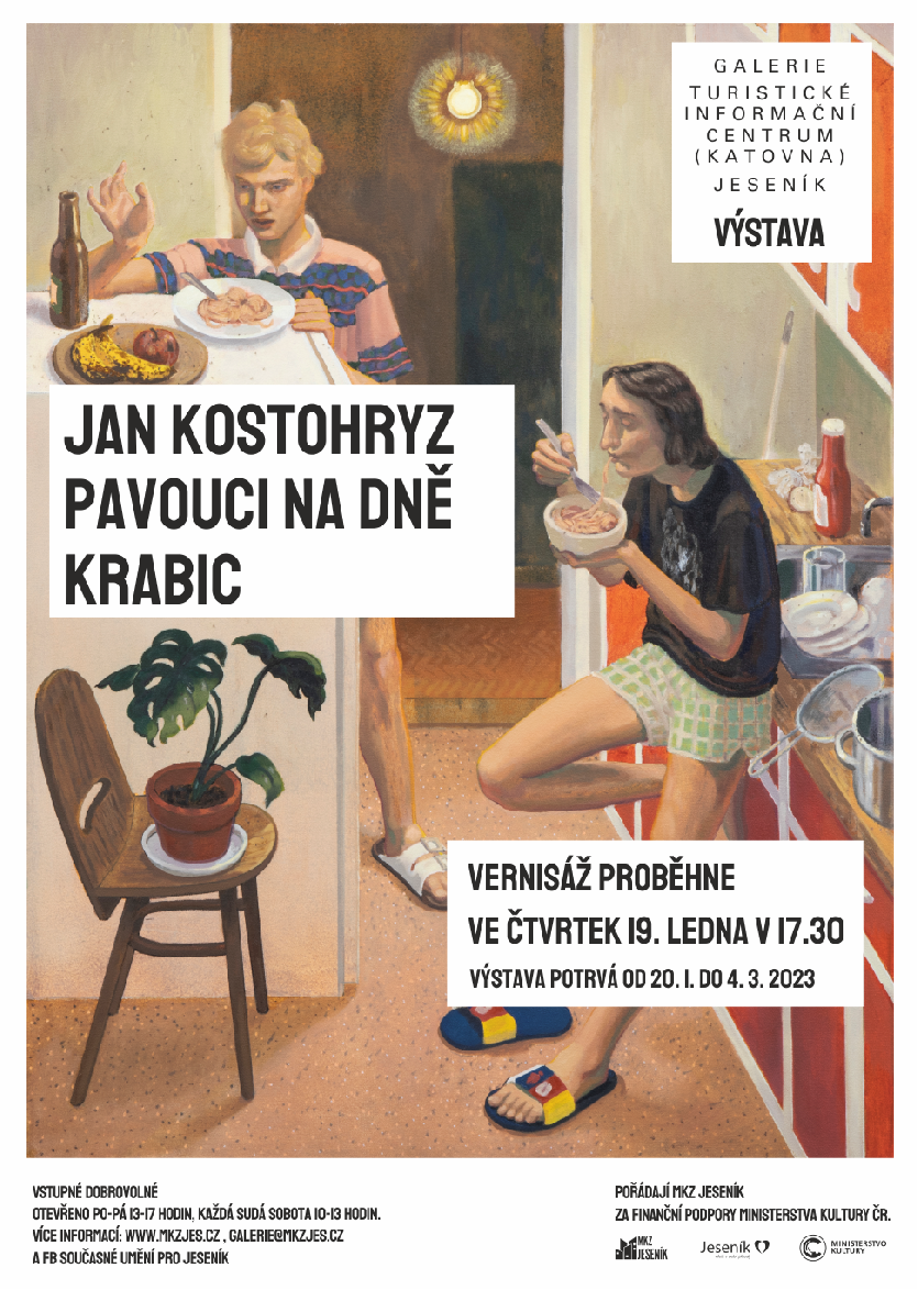 VERNISÁŽ VÝSTAVY JANA KOSTOHRYZE: PAVOUCI NA DNĚ KRABIC