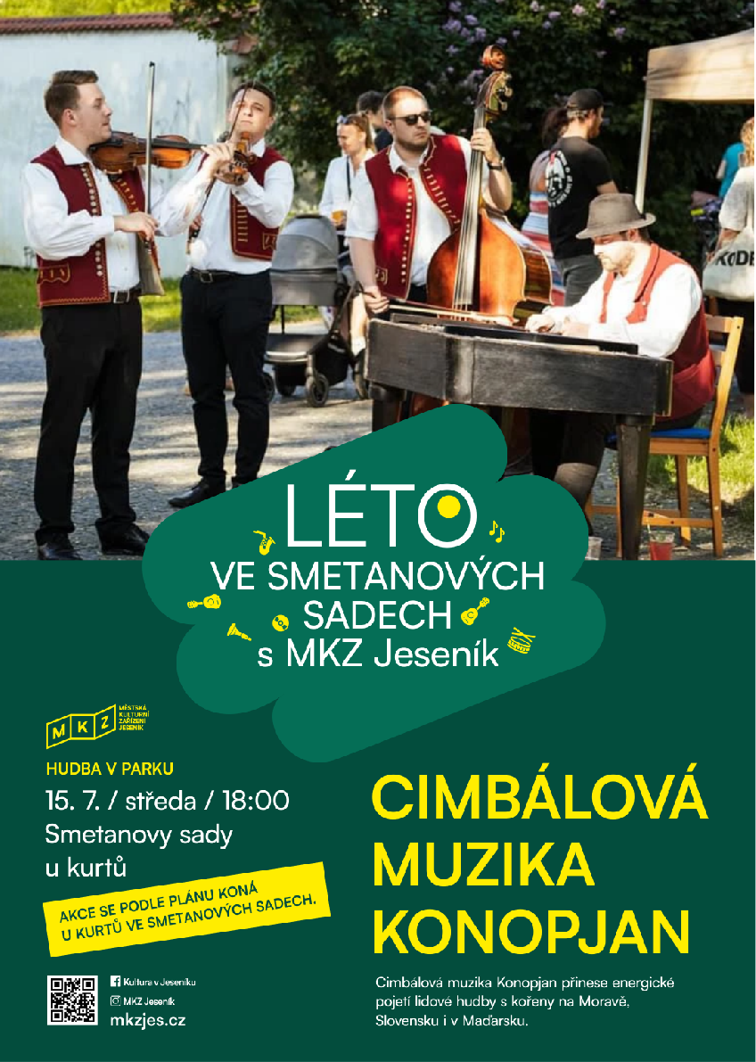 HUDBA V PARKU: CIMBÁLOVÁ MUZIKA KONOPJAN
