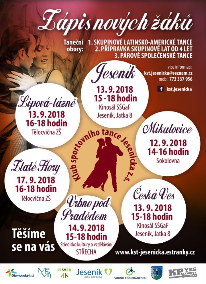 ZÁPIS DO TANEČNÍCH OBORŮ LAT 2018