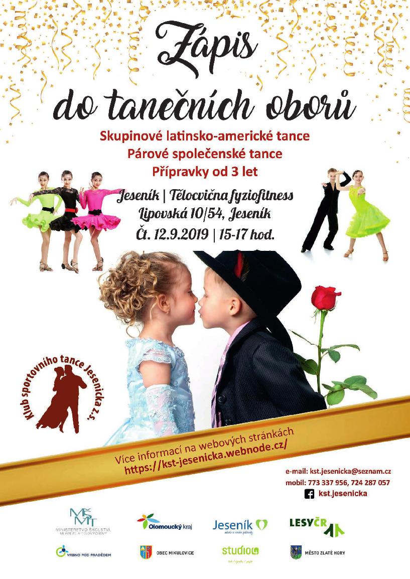 ZÁPIS DO TANEČNÍCH OBORŮ 2019/2020