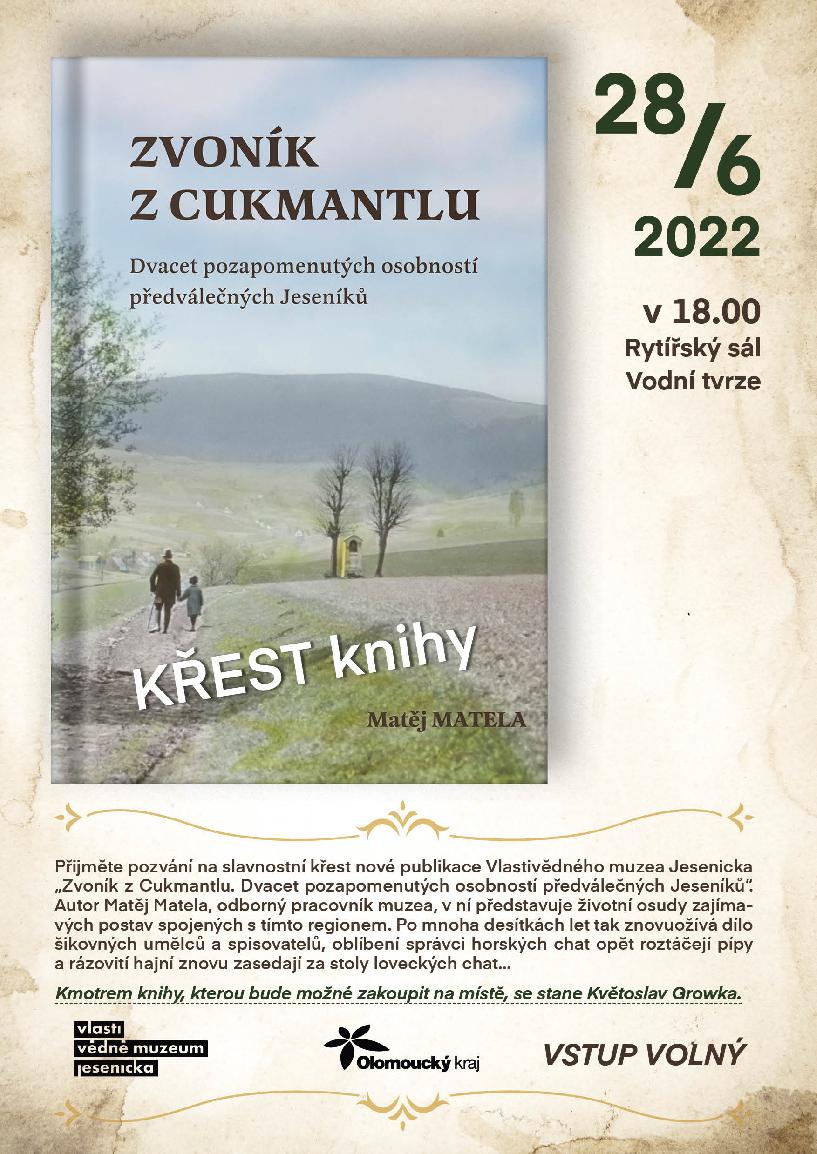 KŘEST KNIHY: ZVONÍK Z CUKMANTLU