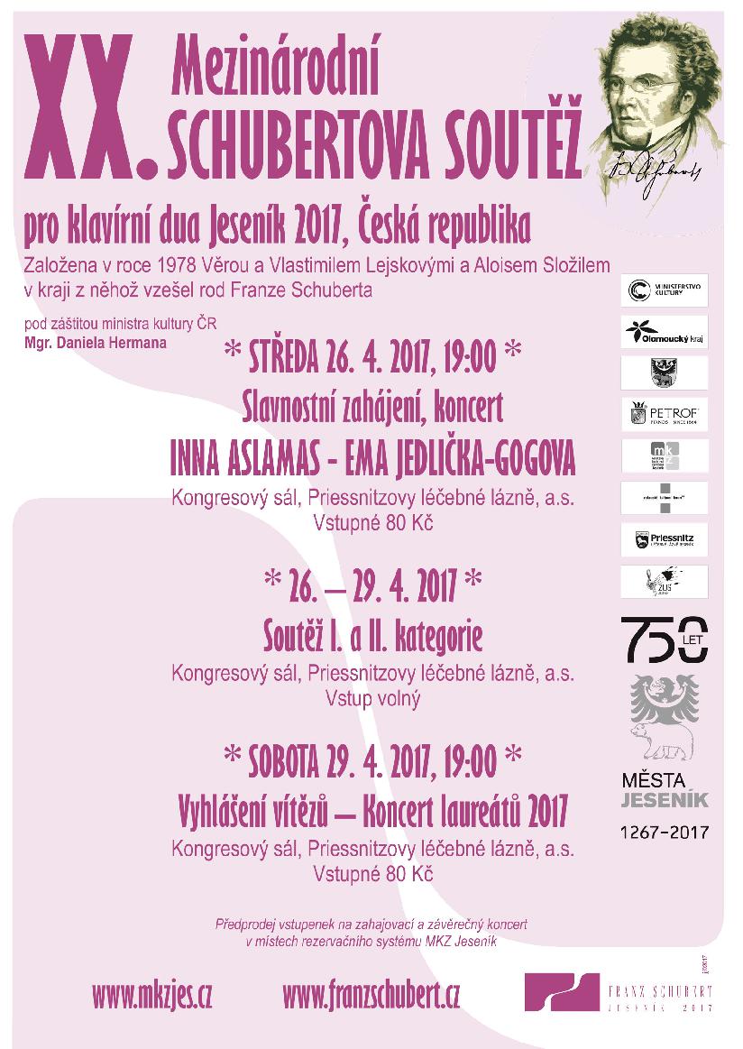 ZÁVĚREČNÝ KONCERT SCHUBERTOVY SOUTĚŽE 2017