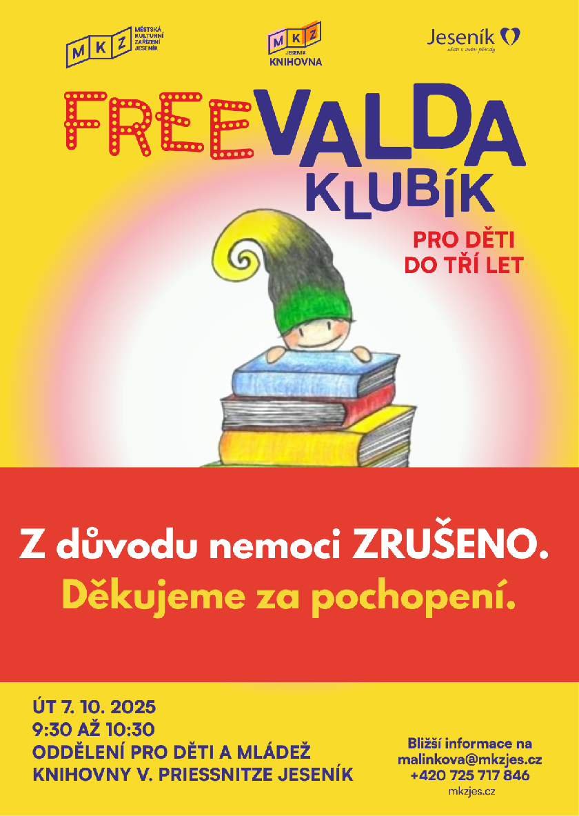 ZRUŠENO: FreeVALDA KLUBÍK