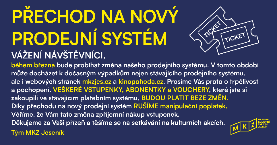 PŘECHOD NA NOVÝ PRODEJNÍ SYSTÉM