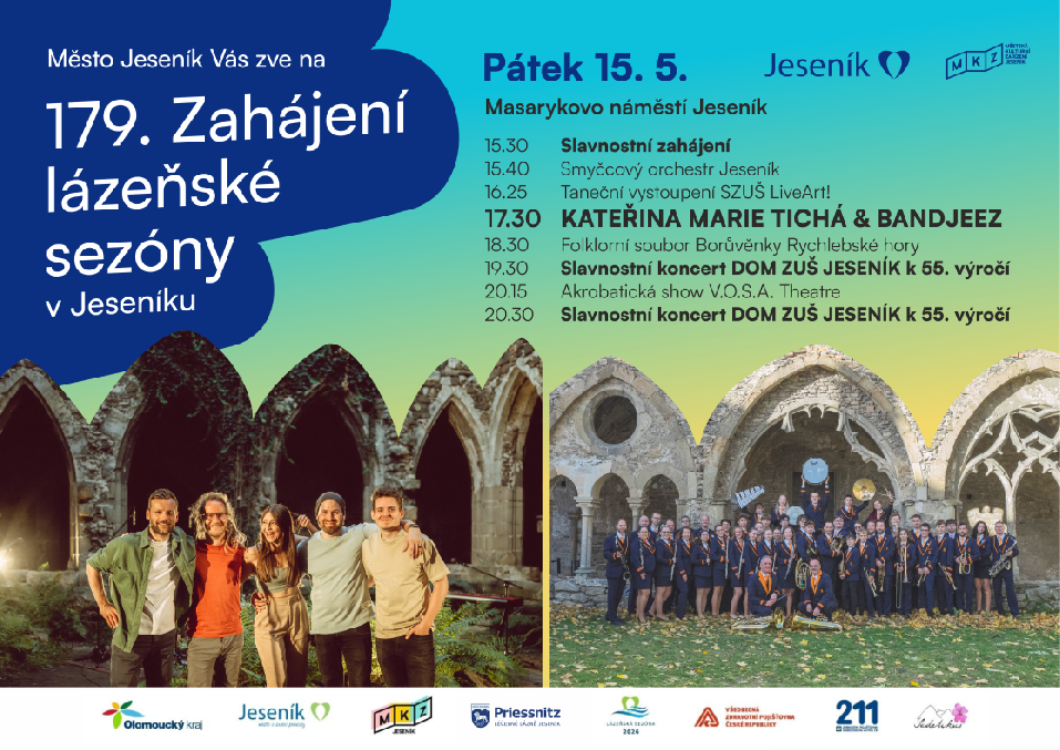PÁTEČNÍ PROGRAM ZAHÁJENÍ LÁZEŃSKÉ SEZÓNY NA MASARYKOVĚ NÁMĚSTÍ SE KONÁ BEZE ZMĚN.