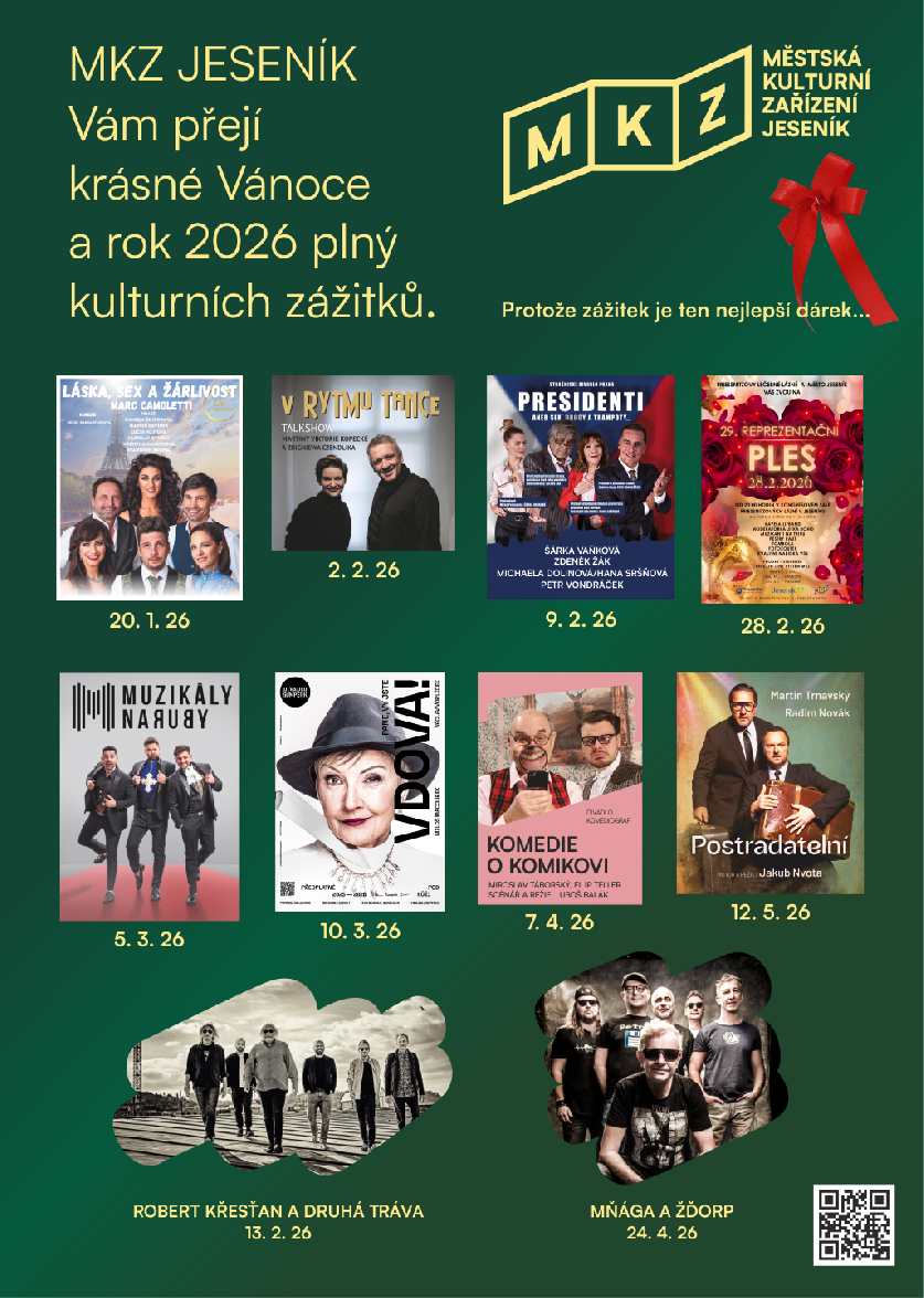 VŠECHNO NEJLEPŠÍ V KULTURNÍM ROCE 2026! 