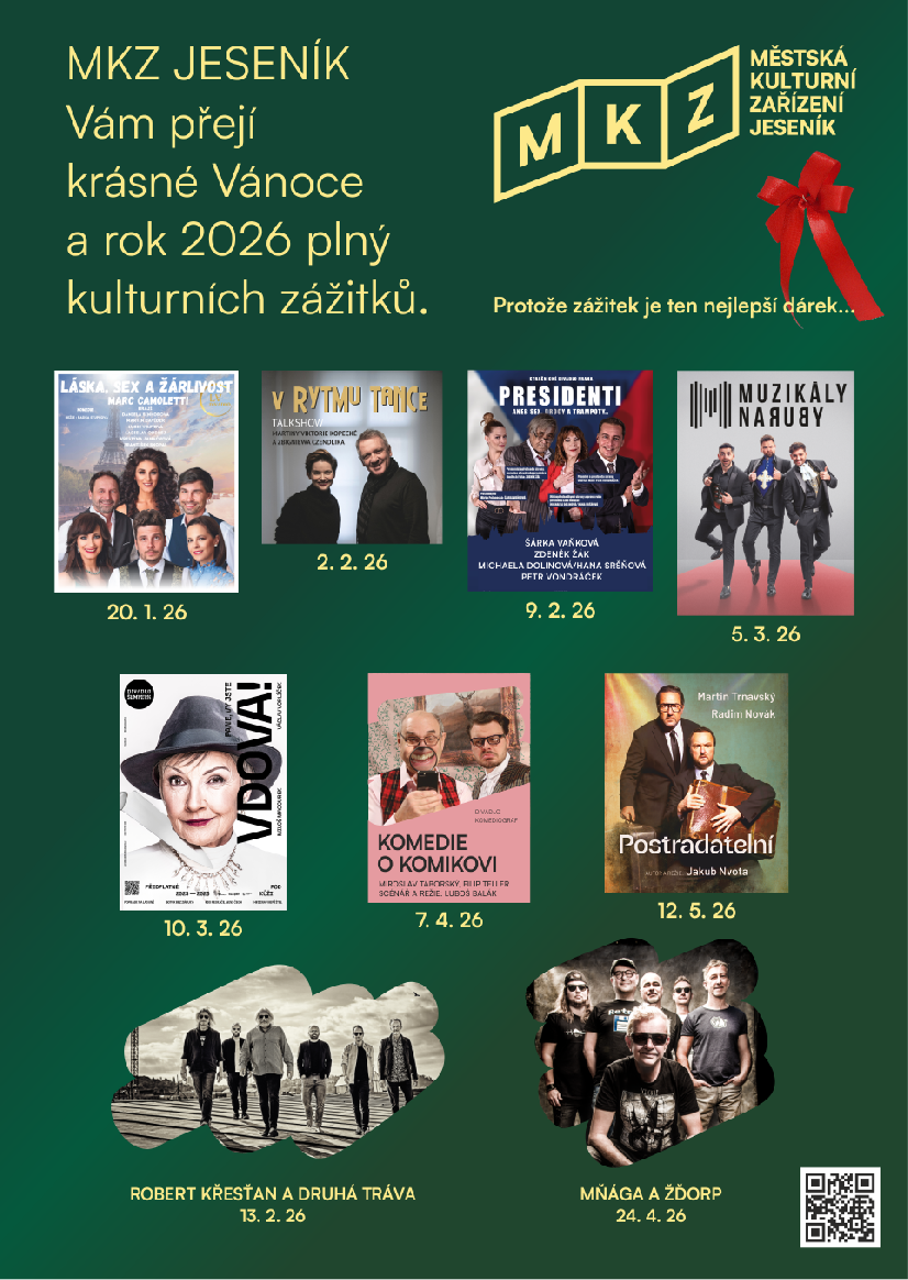 VŠECHNO NEJLEPŠÍ V KULTURNÍM ROCE 2026! 