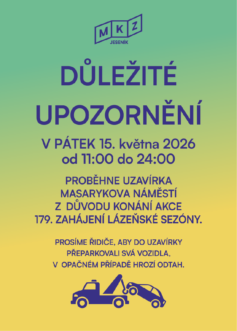 UZAVÍRKA NÁMĚSTÍ: 15. 5. 2026